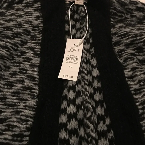 New - LOFT fringe open cardigan - Picture 5 of 5